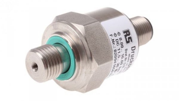 Przetwornik ciśnienia Złącze M12 Gaz, płyn względnego 0 → 16bar, Analogowe, 10 → 30 V dc, IP65 G1/4