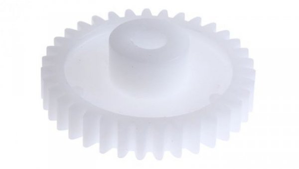 Koło zębate walcowe, moduł: 1, l.zębów: 35, śr. piasty: 14mm, śr. otworu: 6mm, POM