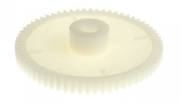 Koło zębate walcowe, moduł: 1, l.zębów: 64, śr. piasty: 18mm, śr. otworu: 8mm, POM
