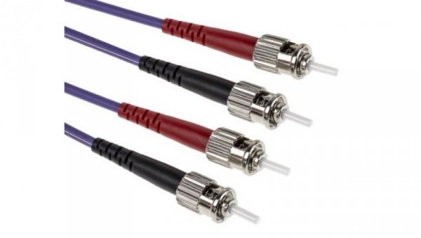 Kabel światłowodowy, średnica: 50/125μm, OM3 Wielomodowy, Fioletowy, ST / ST