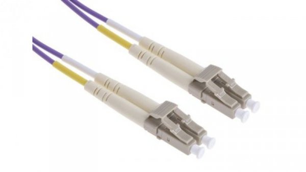 Kabel światłowodowy, średnica: 50/125μm, OM3 Wielomodowy, Fioletowy, LC / LC