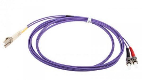 Kabel światłowodowy, średnica: 50/125μm, OM3 Wielomodowy, Fioletowy, LC/ST