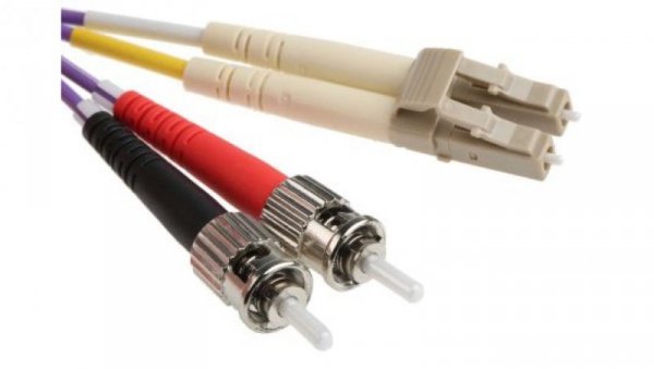 Kabel światłowodowy, średnica: 50/125μm, OM3 Wielomodowy, Fioletowy, LC/ST