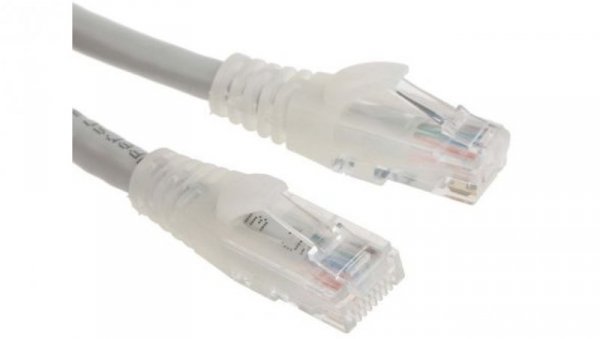 Kabel kategorii 6, Szary, Wtyk RJ45/męski RJ45dł.: 1m, mat. koszulki: PVC