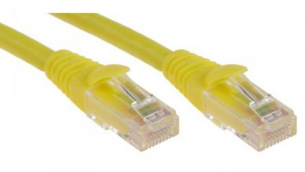 Kabel kategorii 6, Żółty, Wtyk RJ45/męski RJ45dł.: 5m, mat. koszulki: LSZH
