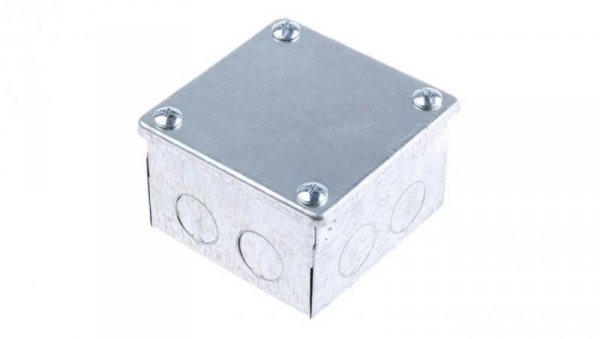 Puszka zaciskowa, Stal Galwanizowany 8 Knockouts 75mm x 75 mm x 50mm RS PRO