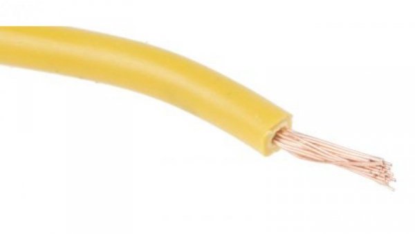 Jednożyłowy kabel sterowniczy CSA 1 mm², Maks. +70C 1000 V Żółty, RS PRO