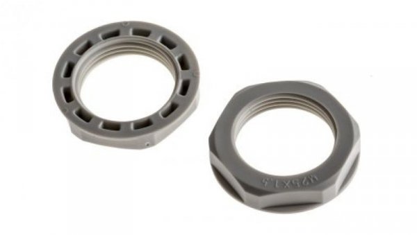 Nakrętka do dławnic kablowych, M25, IP68, kolor: Szary, materiał: Nylon 66, RS PRO / 25 sztuk