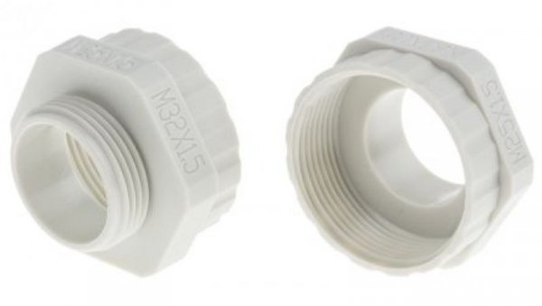 Adapter do dławnic kablowych, M25 → M32, materiał: Nylon 66, kolor: Szary, RS PRO