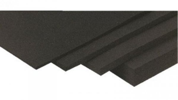 Arkusz gumy, Czarny, 1.13g/cm³, 1.2m x 600mm x 1.5mm, RS PRO
