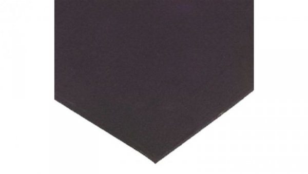 Arkusz gumy, Czarny, 1.5g/cm³, 1m x 600mm x 3mm, RS PRO