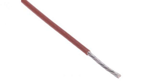 Przewód do urządzeń PTFE PTFE Brązowy, 100m 0,22 mm² 7/0,2 mm, 300 V, -75→ +200 C., Ø 0.95mm, RS PRO BS3G210