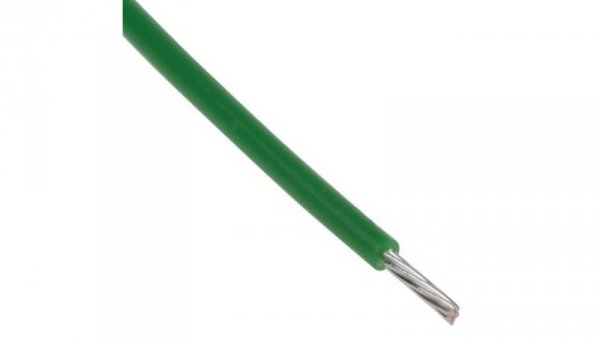 Przewód do urządzeń PTFE PTFE Zielony, 100m 0,22 mm² 7/0,2 mm, 600 V, -75 → +200C, Ø 1.2mm, RS PRO BS3G210