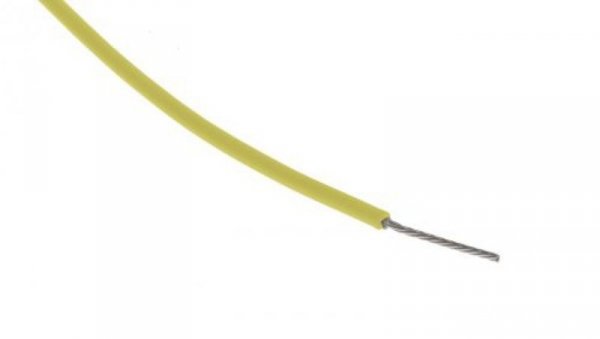 Przewód do urządzeń PTFE PTFE Żółty, 25m 0,34 mm² 19/0,15 mm, 600 V, -75 → +200C, Ø 1.35mm, RS PRO BS3G210