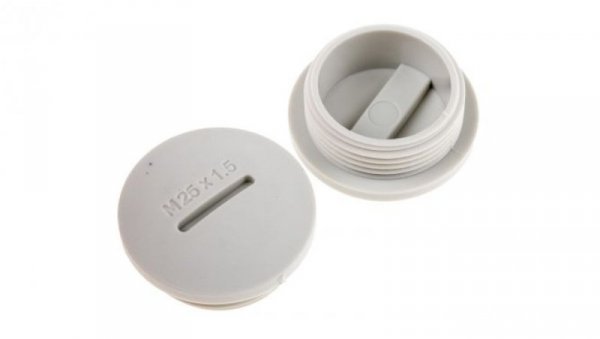 Zaślepka, Szary M25 x 1.5 Gwintowany, Nylon 66, Zaślepianie, 24.7mm 29.7mm RS PRO