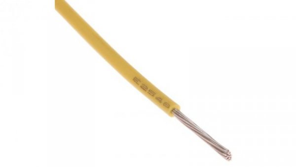Przewód jednożyłowy linkowy, Przewód instalacyjny, 0,33 mm², 7/0,12 mm, 22 AWG, MPPE, 600 V, Żółty, dł. 100m, RS PRO