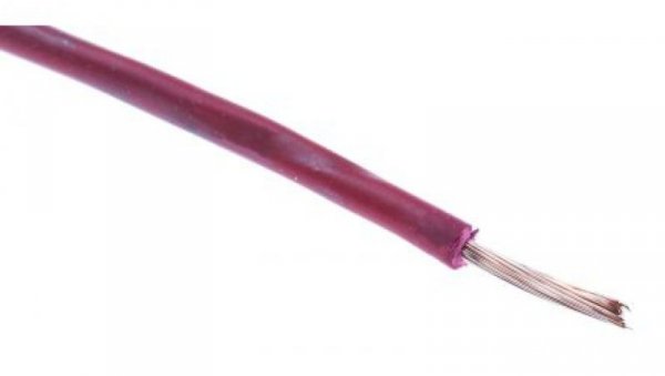 Przewód jednożyłowy linkowy, Przewód instalacyjny, 0,33 mm², 17/0,16 mm, 22 AWG, XLPE, 300 V, Czerwony, dł. 100m, RS PRO