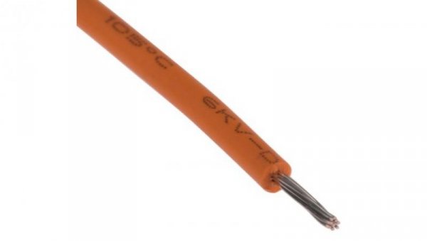 Przewód jednożyłowy linkowy, UL 3239, 0,2 mm², 11/0,16 mm, 24 AWG, XLPE, 6 kV DC, Pomarańczowy, dł. 100m, RS PRO