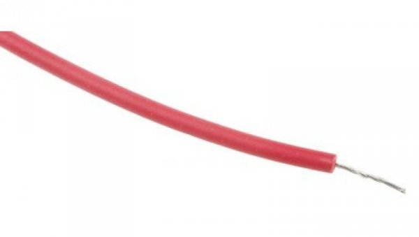 Przewód jednożyłowy linkowy, Przewód instalacyjny, 0,13 mm², 7/0,16 mm, 26 AWG, XLPE, 600 V, Czerwony, dł. 100m, RS PRO