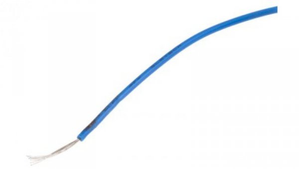 Przewód jednożyłowy linkowy, Przewód instalacyjny, 0,08 mm², 7/0,12 mm, 28 AWG, PVC, 300 V, Niebieski, dł. 100m, RS PRO
