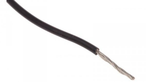 Przewód o podwyższonej odporności ETFE Czarny, 100m 19/0,12 mm, 600 V, -75 → +150C, Ø 1.15mm, RS PRO