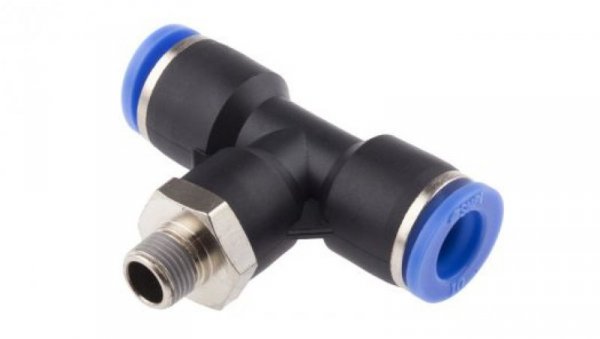 Adapter gwintowany teowy typu gwint – rura, 10 barów