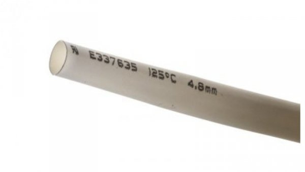 Osłona termokurczliwa Biały 2:1, średnica 4.8mm, dł. 9m, RS PRO