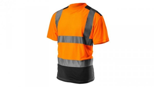 T-shirt ostrzegawczy, ciemny dół, pomarańczowy, rozmiar M 81-731-M
