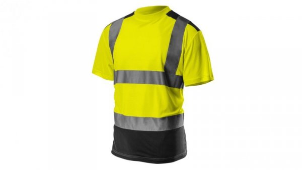T-shirt ostrzegawczy, ciemny dół, żółty, rozmiar XXL 81-730-XXL