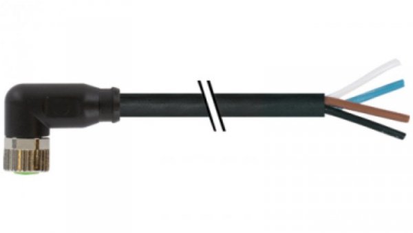 Konektor M8 żeński kątowy z wolnym końcem przewodów 3m 7000-08101-6310300