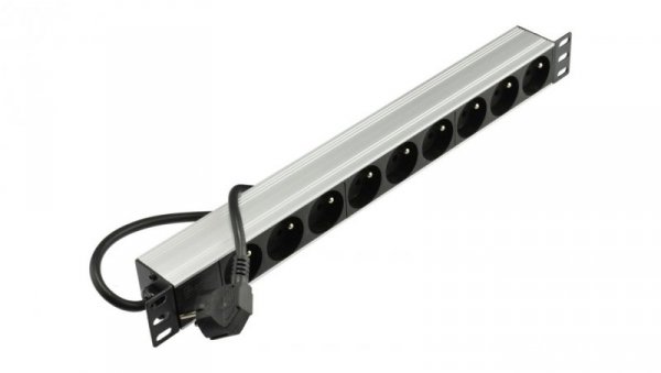 Listwa zasilająca RACK 19 1U 9 gniazd NEKU 1,8m