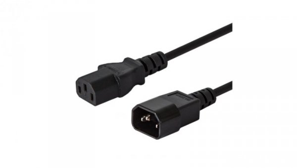 Kabel SAVIO CL-99 (C14 / IEC C14 / IEC 320 C14 M - C13 F 1,2m kolor czarny)