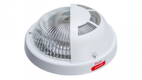 Oprawa EMOTION, E27, 60W, biała-polipropylen, klosz przeźroczysty-szkło, IP44, osłona A2250
