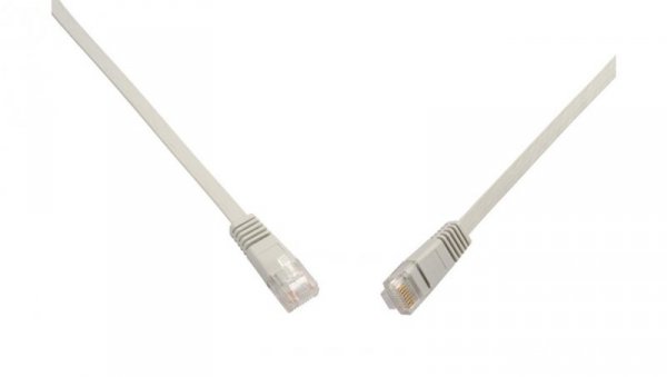 Patchcord płaski CAT6 UTP LSOH 2m szary non-snag-proof C6-111GY-2MB