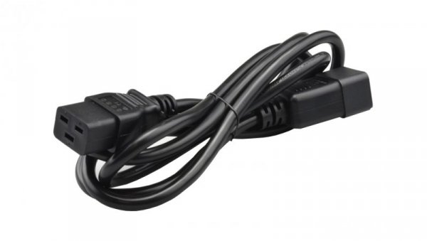 Przedłużacz 230V IEC320 16A C20/ C19 2m czarny