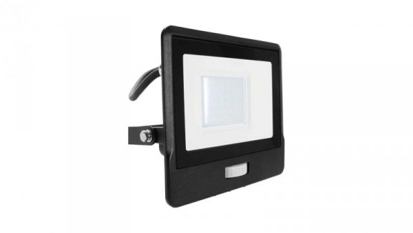 Projektor LED z czujnikiem ruchu 30W 2340lm 4000K Dioda SAMSUNG IP65 Kabel 1m Czarny 5 Lat Gwarancji 20287