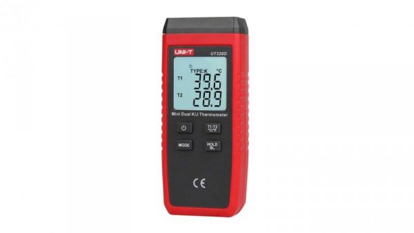 Miernik temperatury termometr cyfrowy dwukanałowy Uni-T UT-320D