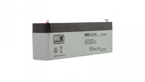 Akumulator 12V 2,3Ah MWS AGM Faston 187