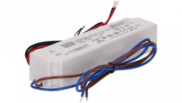 Zasilacz herm. MeanWell 12V 60W LPV