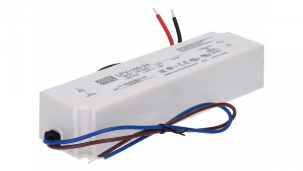 LPV-100-24 Zasilacz impulsowy, LED, 100W, 24VDC, 4,2A, 90÷264VAC, 127÷370VDC