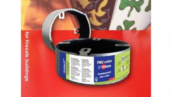 Kołnierz rur, do zabezpieczania przed ogniem i dymem rur z tworzywa sztucznego Ø40 mm FMU Firetect collar