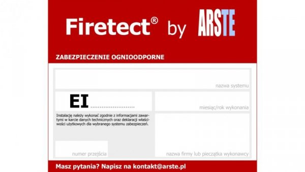 Tabliczka identyfikacyjna ARSTE TID-P