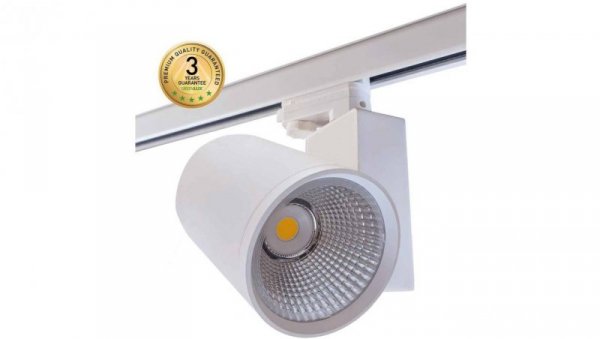 Projektor LED na szynę 30W 3100lm 3000K/ciepła IP20 z adapterem 3-fazowym biała SPOTEO TRACK W 30W 45 WW GXTR105