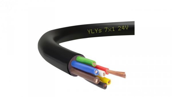 Przewód przyczepowy samochodowy YLYs 7x1 24V Elektrokabel /25m/