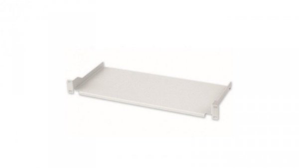 Półka 1U 200mm Rack 19, 2 pkt mocowania, pełna, szara