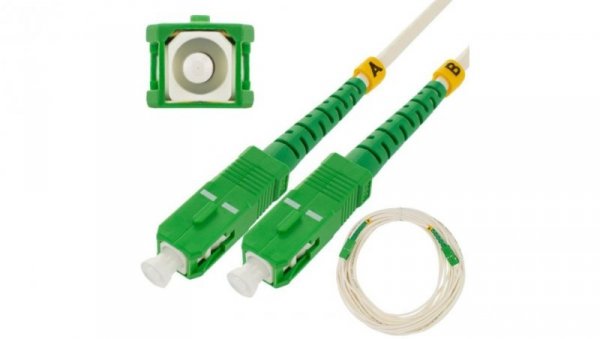 Patchcord światłowodowy FO SM SC/APC-SC/APC simplex 9/125 G.657A1 NEKU 25m