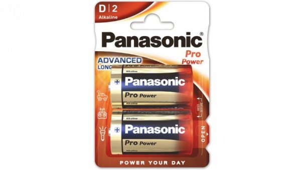 Bateria alkaliczna LR20 D 1,5V Panasonic ProPower BLISTER 2szt.