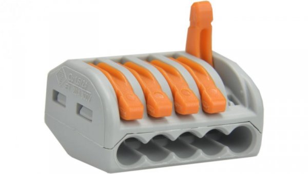 Szybkozłączka 5x 0,08-4,0mm2 uniwersalna (na drut / na linkę) 400V/32A ORYGINALNA 40szt. 222-415
