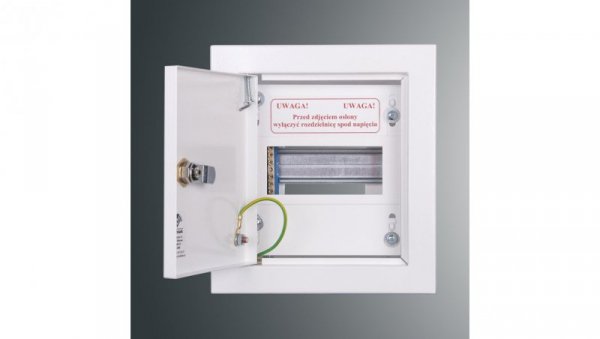 Rozdzielnica p/t modułowa RW 0NN 1 x 6S 182x163x110 szyna TSH35 zamek patent.9081 IP30 RAL 9003