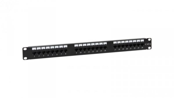 Patch panel NAVI LED UTP kat.6 24 porty LSA 1U PKL002
